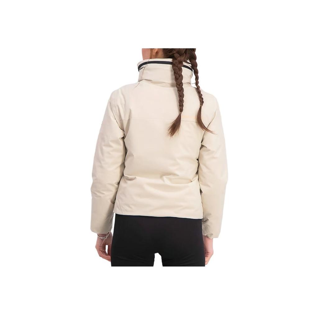 Under Armour Solid Color Casual Short Hooded Down Jacket Women Outerwear Beige 1328265-342