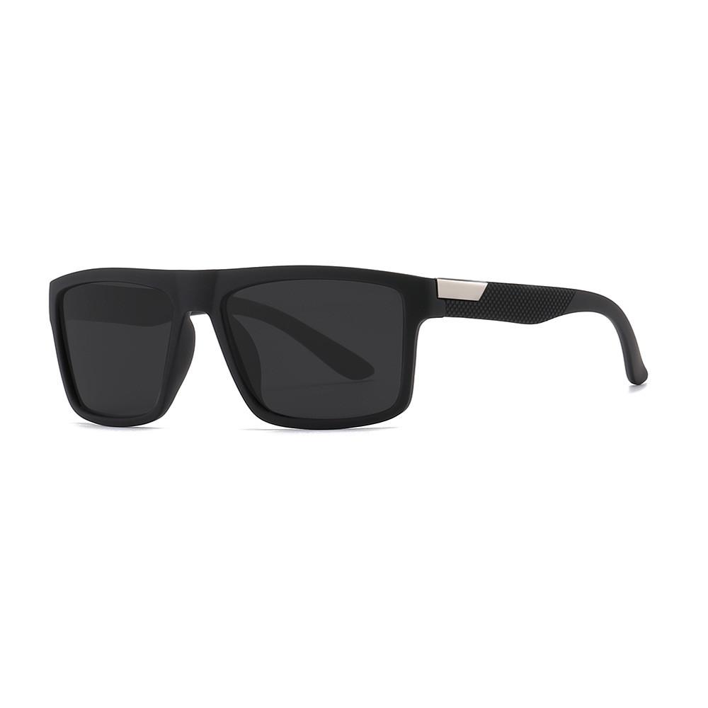 

Fashionable Men Square Sunglasses With Uv400 Polarized Lens And Flexible Frame For Outdoor Activities BlackGray