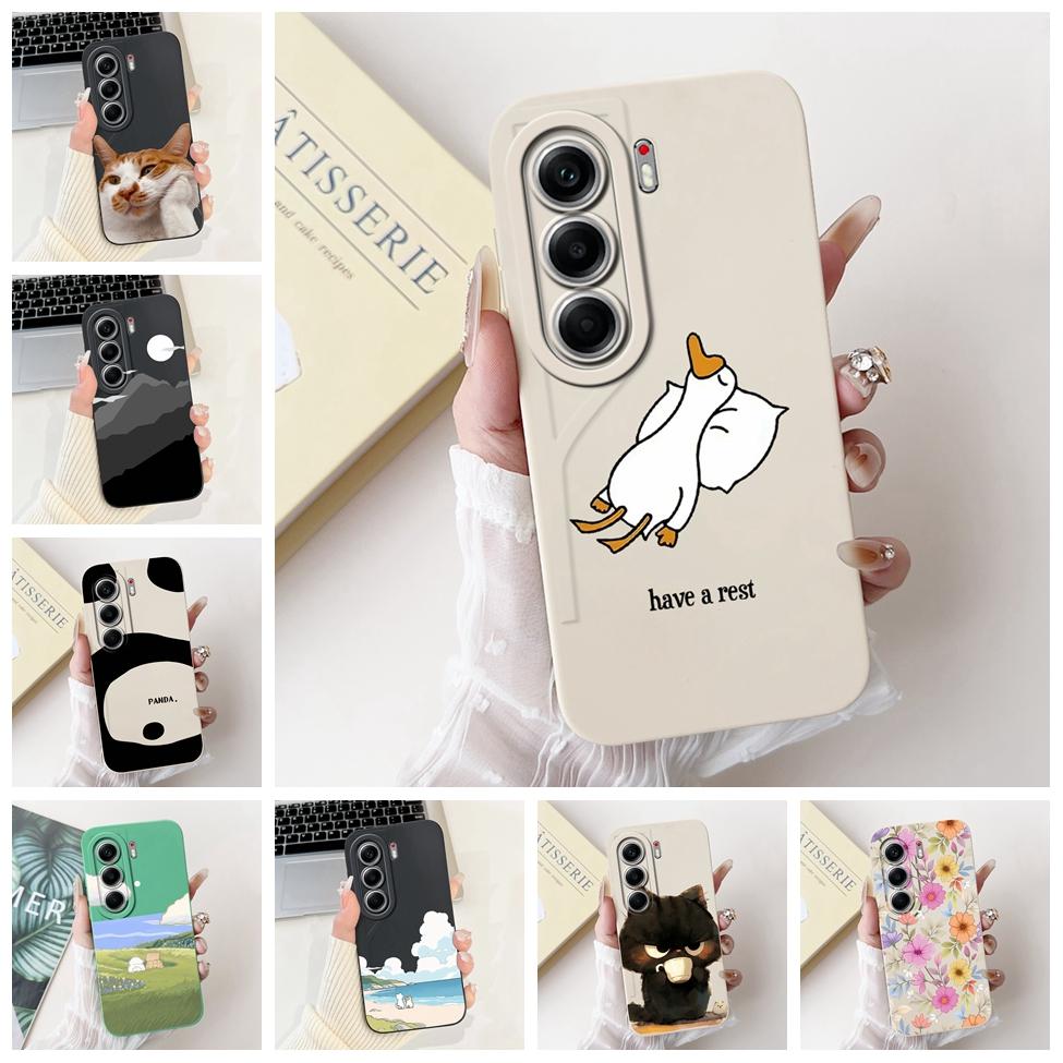 For Tecno Camon 40 Pro 5G Case CM7 Cute Cat Panda Fashion Flowers Love Back Cover For Camon 40 Pro 5G Tecno Phone Case Silicone
