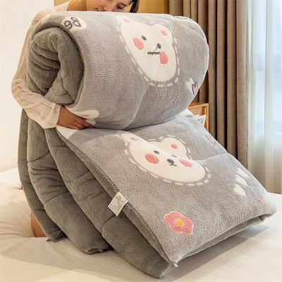 OEING Love Bear Thickened Winter/Spring Dormitory Quilt