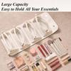 Travel Toiletry Bag 4 Detachable Clear Multi Compartment Hanging Makeup Bag Leather 4 In 1 Roll Up Large Capacity Compact Foldable Cosmetic Bag