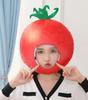 [DOKiDOKi] Tomato Hat Cosplay [Cute] Transformation Headwear Kigurumi Headgear Cute Halloween Vegetable Greengrocer Tomato Italian Food Stall