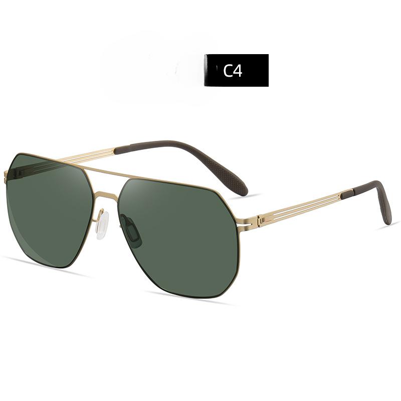 Neue polarisierte Sonnenbrille aus Nylon ohne Schraubverschluss. Eine Sonnenbrille mit flexibler Verformung der Herrensonnenbrille.