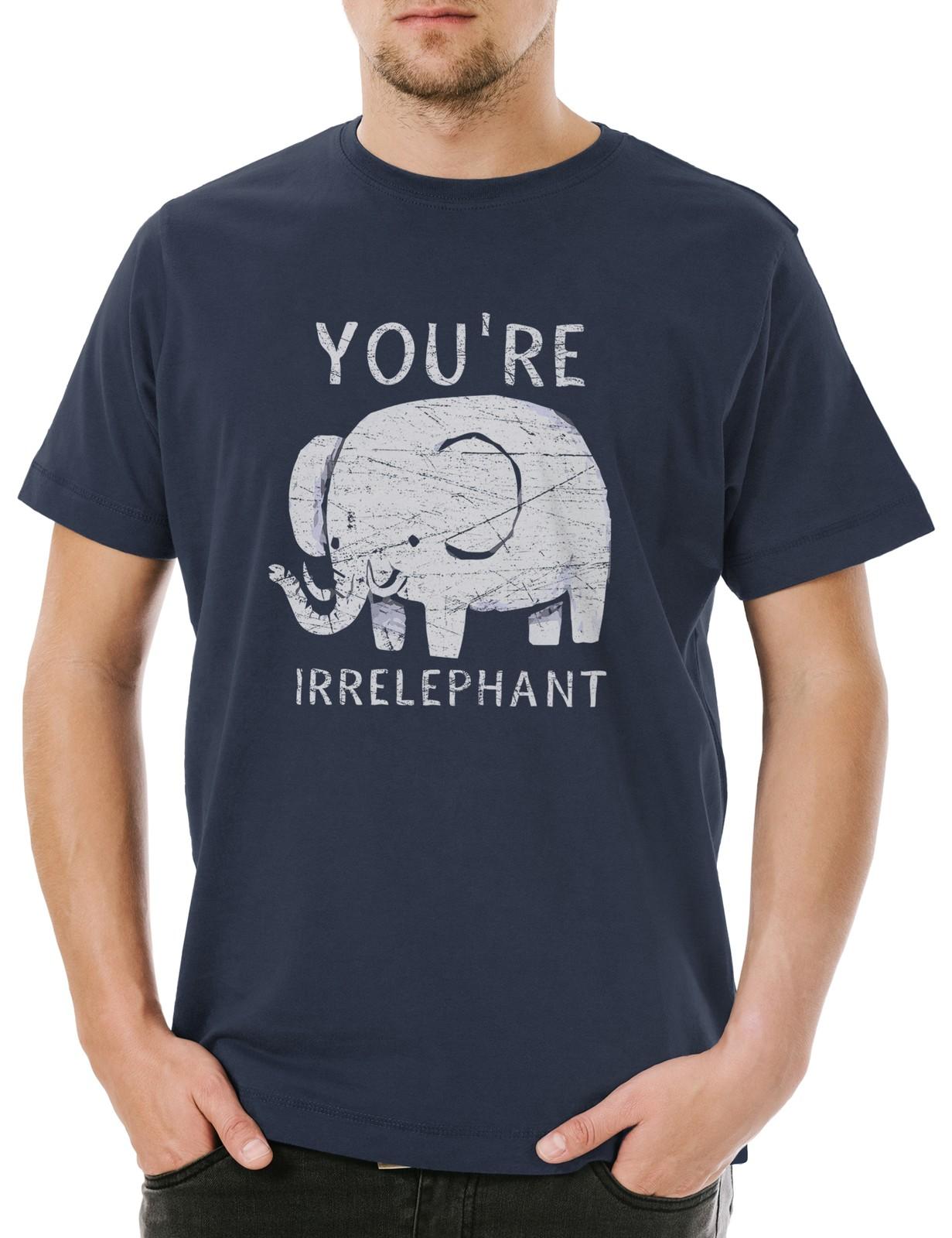 You re Irrelephant Herren T-Shirt Tiger Elefant Wildlife Animal Welfare S