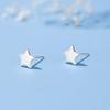 Star Stud Earrings Women's Temperament Light Luxury Cute Brushed Pentagram Symmetrical Earrings