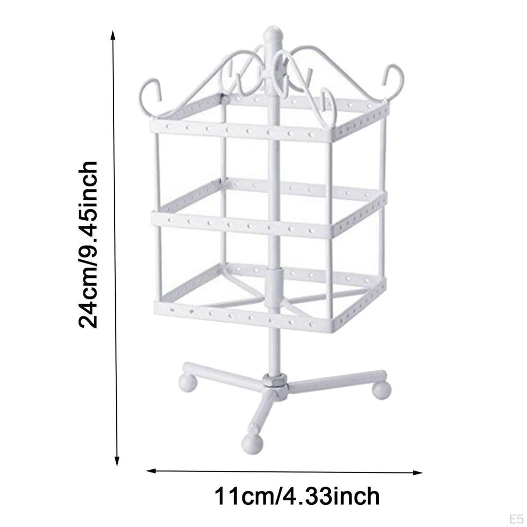3 Tiers Iron Earring Holder Display Rack Fashionable Multipurpose Jewelry Stand for Desktop