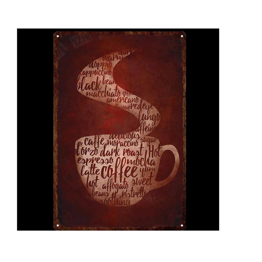 Vintage Chokladaffisch Godis Metallskylt Reklam Vägg Bar Hem Konst Kök Butik Retro Dekor Metall Väggmålning Dekoration