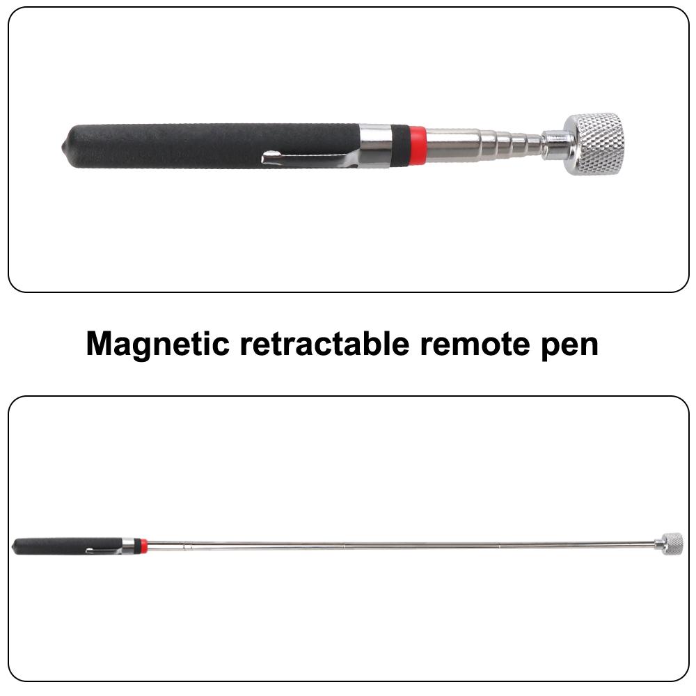 Automobile Telescopic Detection Lens With Lamp Folding Mirror Adjustable Angle Observation Magnetic Retractable Pickup Device