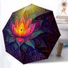 1pc Lotus Mandala Artwork Folding Umbrella , 8 Ribs Casual Durable Lightweight Portable Travelling Umbrella For Men & Women Yy250728080
