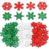 40-50pcs Wooden Slice Christmas Snowflake Scrapbooking For Christmas Party Embellishment Ornament DIY Handmade Gifts Decoration