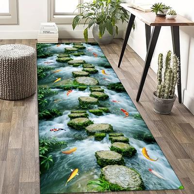 Tapis de cuisine antidérapant de luxe, doux et épais, imperméable, antidérapant, résistant à l'huile