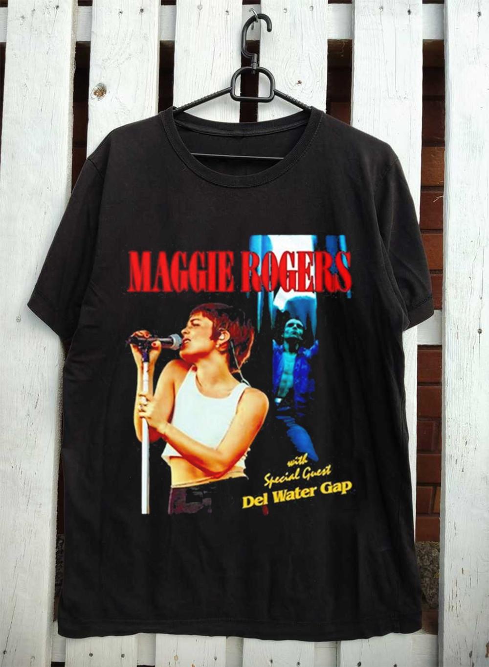 Maggie Rogers del water gap Short Sleeve Cotton Black All Size Shirt OB165 L