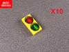 MOC Bricks Road Sign 1X2 1X4 2X2 Traffic Light City Street Crosswalk Railway Toys Educational Building Blocks Dolls Kids Gifts