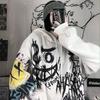 Gotikinis Japonijos animacinis filmas Hip Hop Hoodie Fleece Storas megztinis Oversize Moterų Žiema Ruduo Juokingi Punk megztiniai Viršūnės Moteriški Drabužiai Megztinis Mergina