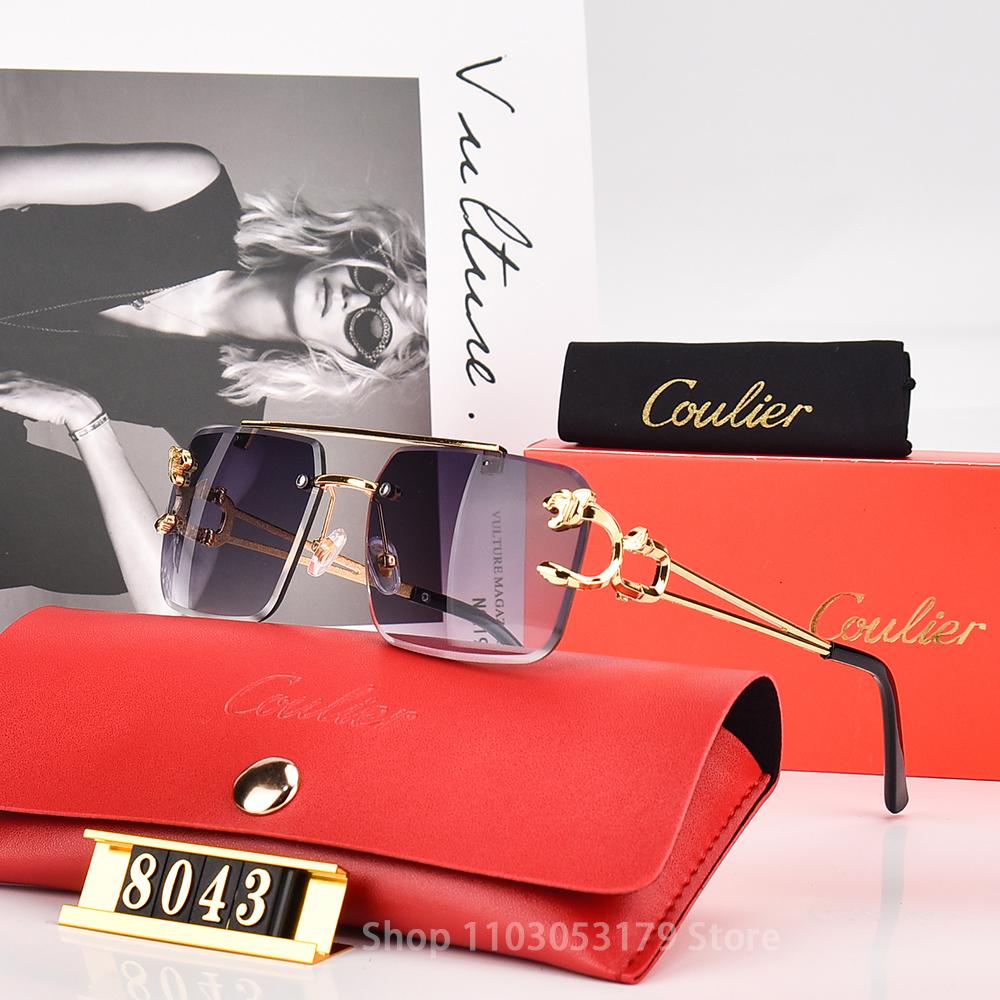 

Женские модные поляризованные солнцезащитные очки Leopard Head унисекс солнцезащитные очки ретро люксовый бренд металлические мужские солнцезащитные очки Original packaging