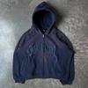 American Retro Zipper Sweater Star Print Hoodie Trendy Men's Casual Jacket
