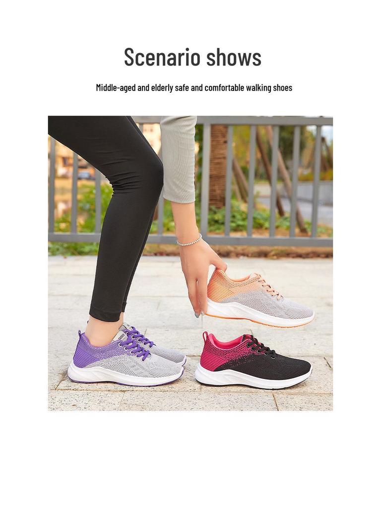 Atmungsaktive Damen-Laufschuhe mit Fly-Knit - Lässige Mesh-Sneaker für Frühling & Herbst