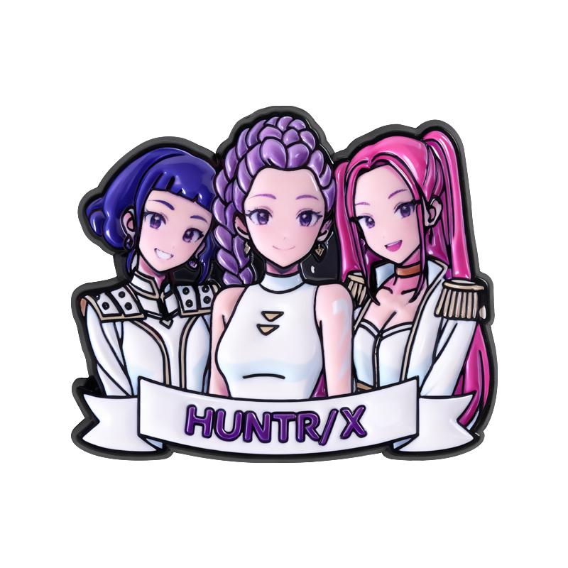 Koreanische POP Girlband Emaille-Pins Cartoon Dämonenjäger Broschen Anstecknadeln Kleidung Anime Schmuck Geschenk für Fans Freunde
