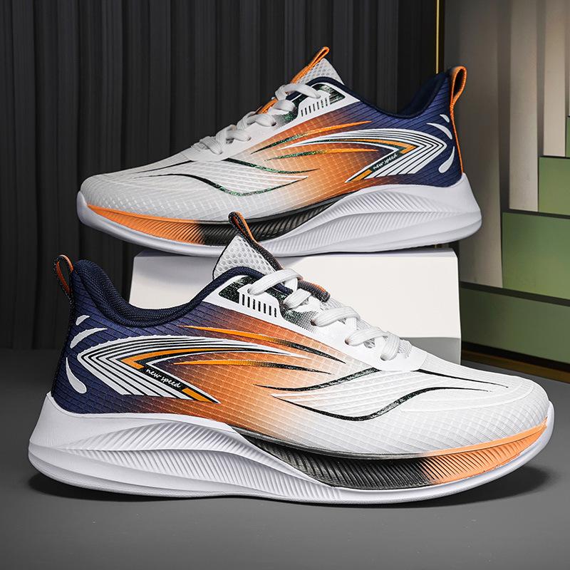New Running Shoes Men and Women Couples Mesh Breathable Fly-woven Shoes Lightweight Shock Absorption Non-slip Fashion Casual Jogging Shoes