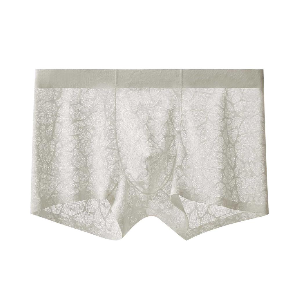 5 Stück Herren Unterwäsche Spitze Leopardenmuster Unterwäsche Jacquard Flachwinkel Unterwäsche Shorts Boxer Brief