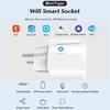 Tuya WiFi Smart Socket 16A/20A with Power Metering, Supports Alice, Remote Control Via Mobile APP, European Standard Plug.