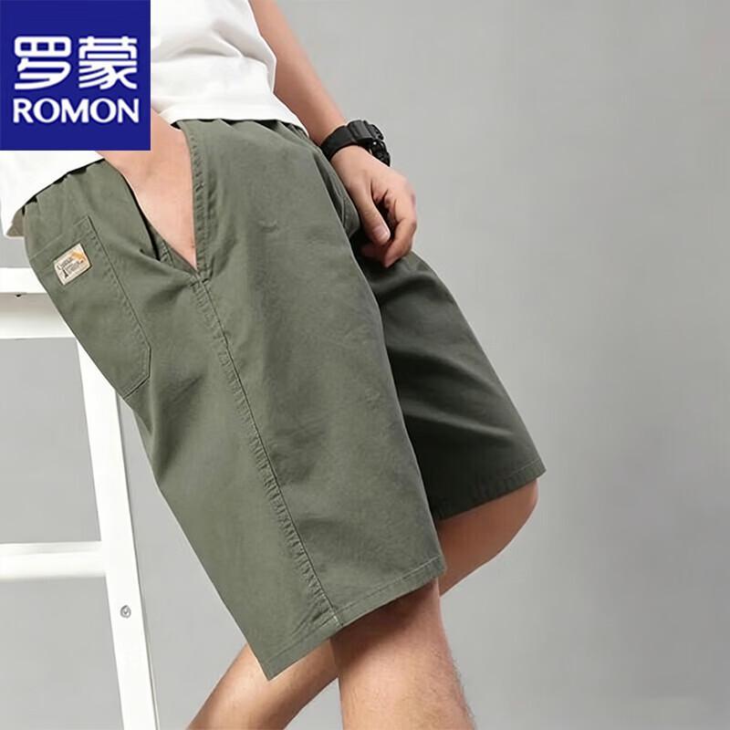ROMON Men s Summer Casual Cotton Shorts XL