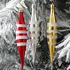 4 Pcs Christmas Painted Pendant Set Cone-shaped Holiday Decorations Hanging Pendants Tree Balls Ornaments Set For Home Party