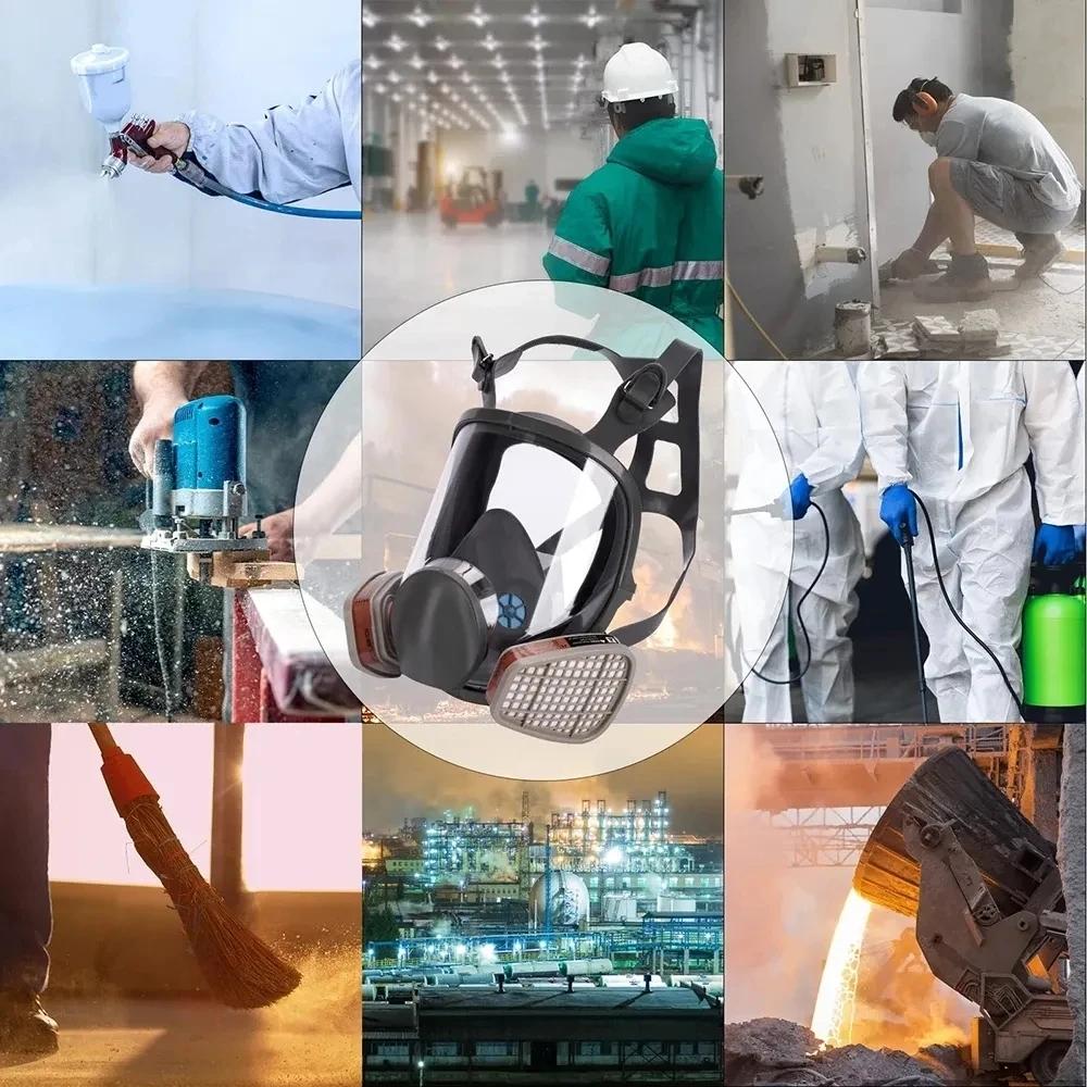 Anti-Fog 6800 Mask Industrial Painting Spraying Respirator Safety Work Filter Dust Proof Full Face Formaldehyde Protection