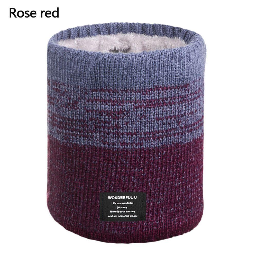 

Fashion Thick Warmer Neckerchief Knitted Ring Scarf Collar Plus Velvet