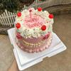 Korean Cake Decoration Ornaments Creative Three-dimensional Fruit Cherry Cherry Styling Candle Birthday Plug-in