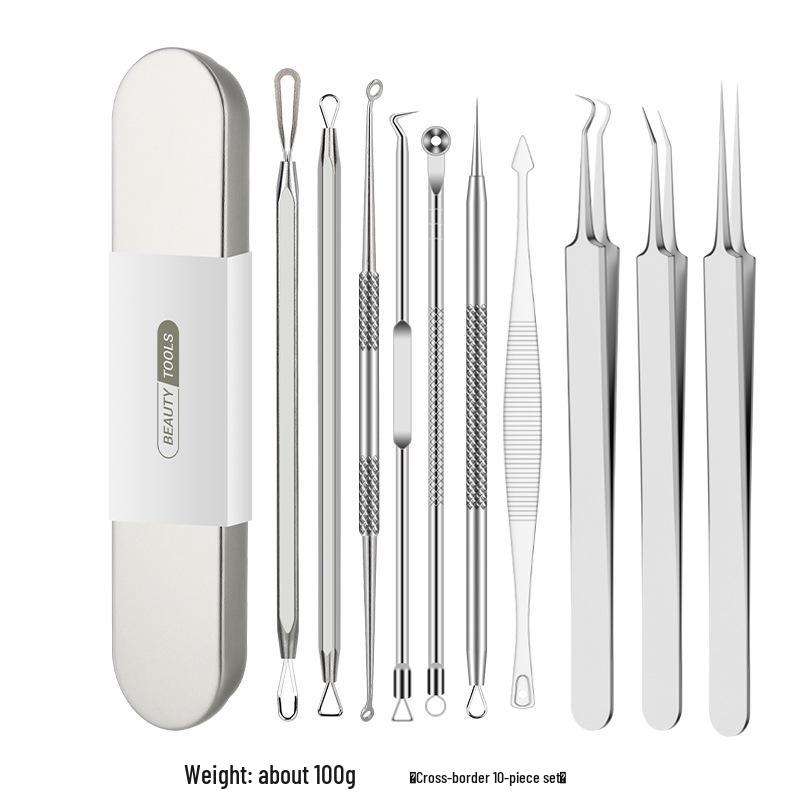 Stainless Steel Blackhead Remover Tool - Needle & Clip for Acne and Makeup.