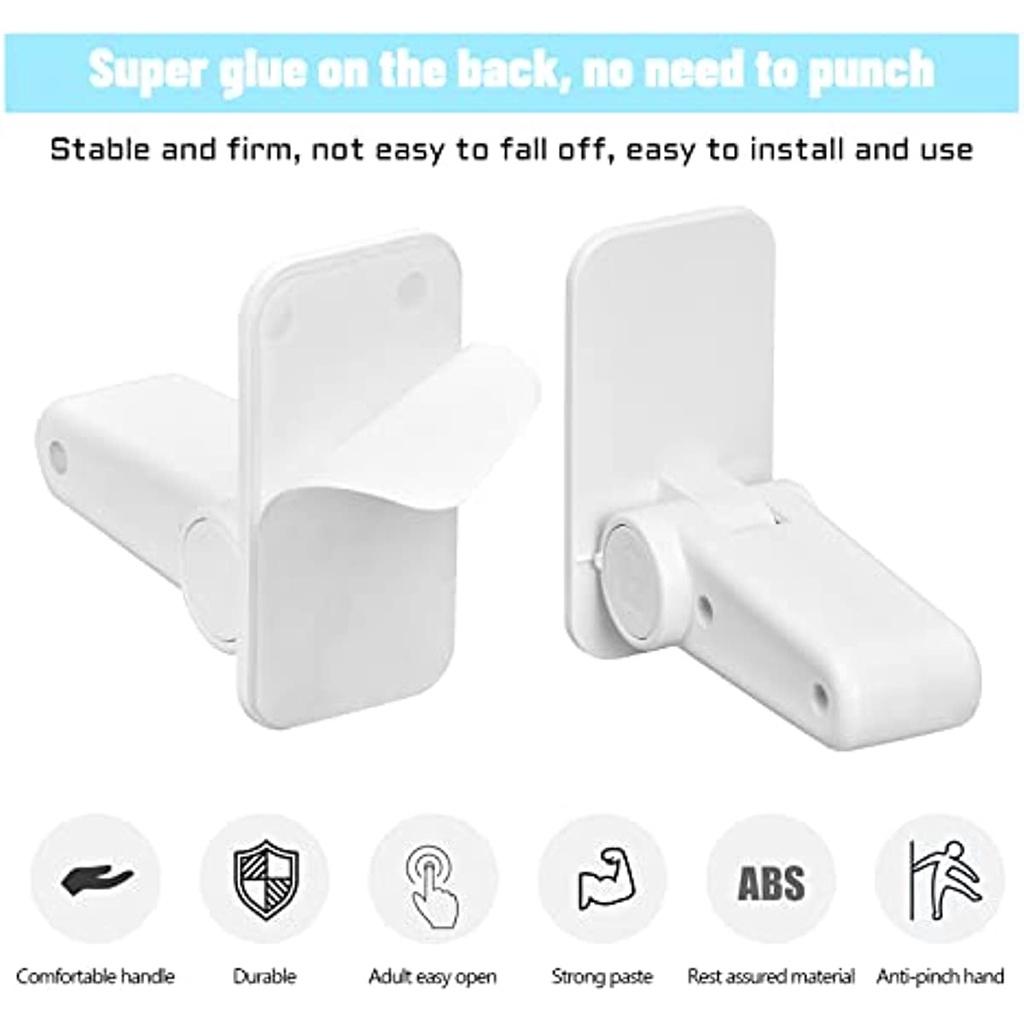 2-piece Baby Door Safety Lock Baby Door Safety Lock With Adhesive Baby Door Safety Lock Baby Door Handle And Window Protection For Young Children