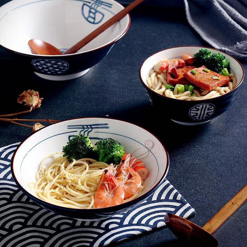Japanese soup bowl household ceramic ramen bowl hat bowl ceramic bowl tableware Japanese tableware