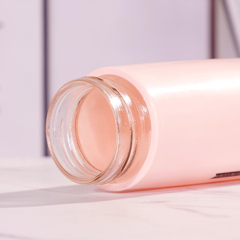 Shatterproof Double-Layer Glass Tea Cup with Printed Logo - Portable & High-End Design