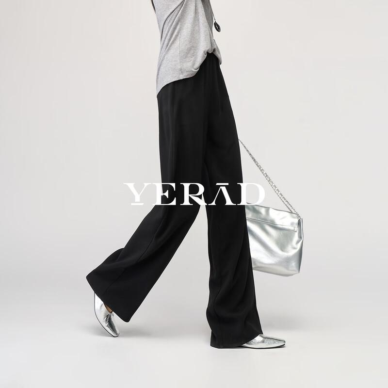 YERAD Women s Acetate Wide-Leg Casual Pants L