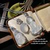 Lychee Frozen White Chalcedony Gourd Necklace, Water Spirit, Plated 18K Gold, High Ice Chalcedony Egg Surface Zircon Necklace