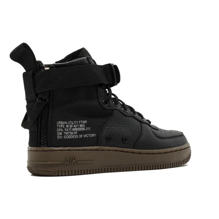 Nike Sf Air Force 1 Mid Black Dark Hazel Womens AA3966-003