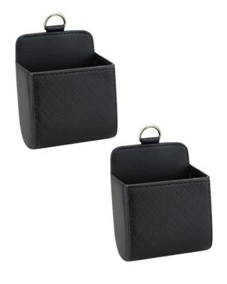 To All Gennie Car Accessories Storage, Car Trinket Organizer, PU Interior Storage Pocket, Small, Car Accessories, Set of 2, Black