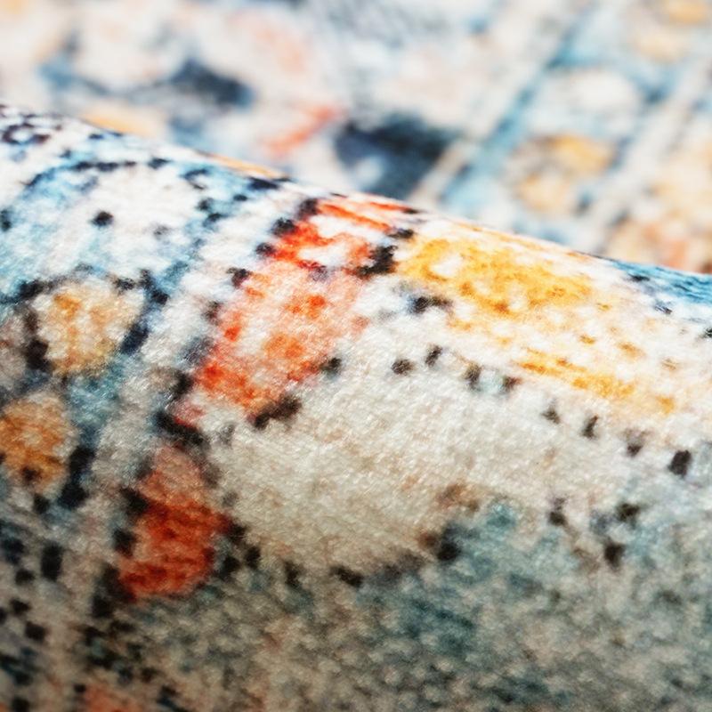 Vintage Living Room Carpet Bedroom Living Room Coffee Table Carpet Household Dirt Resistant and Non Slip Carpet
