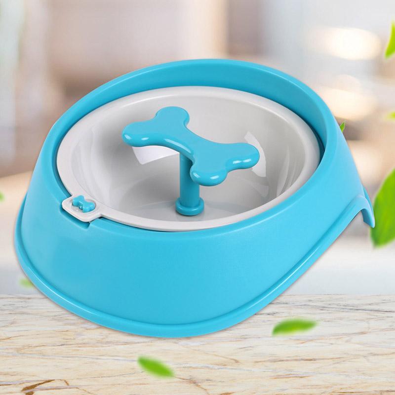 Dog Slow Feeder Bowl Anti Choking Rotating Bone Design Pet Feeding Dish for Small and Large Dog Food Bowl Cat Bowl Anti-choking