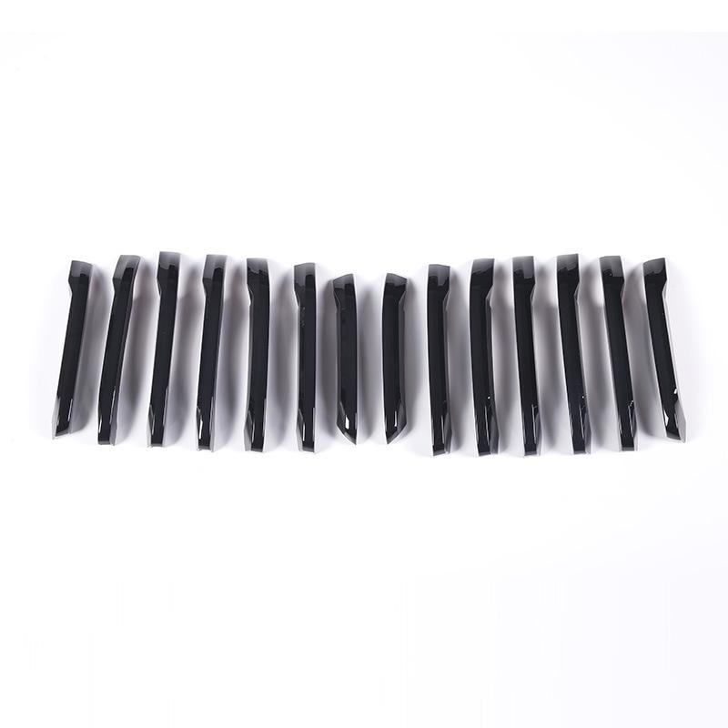 

For BMW X1 F48 2016- 14Pcs/Set Car Styling ABS Chrome/Black Front Grille Trim Strips Cover Auto External Accessories чёрный
