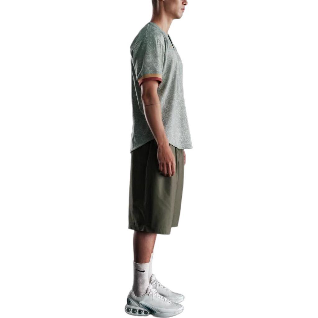 Nike Authentics Markenlogo Rundhals Überschnittene Schultern Locker Kurzarm Baseballtrikot Herren Trikot Glimmergrün Vereinsgold HF5084-330