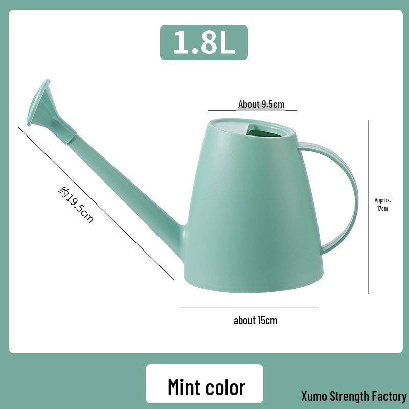 Macaron White Long Spout Watering Can: Resin, Durable, Dual-Purpose for Flowers & Vegetables.