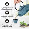 Théière en fonte - tealøv - kambin - 1,25 l - infuseur acier inoxydable - bleu