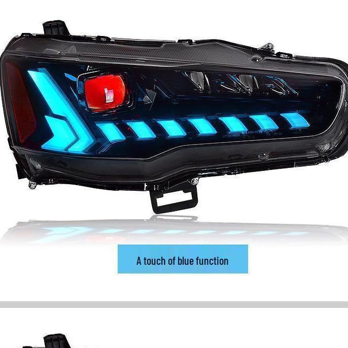 Compatible Mitsubishi Lancer 09-16 LED Headlight Assembly with EVO Mod & Sequential Turn Signal