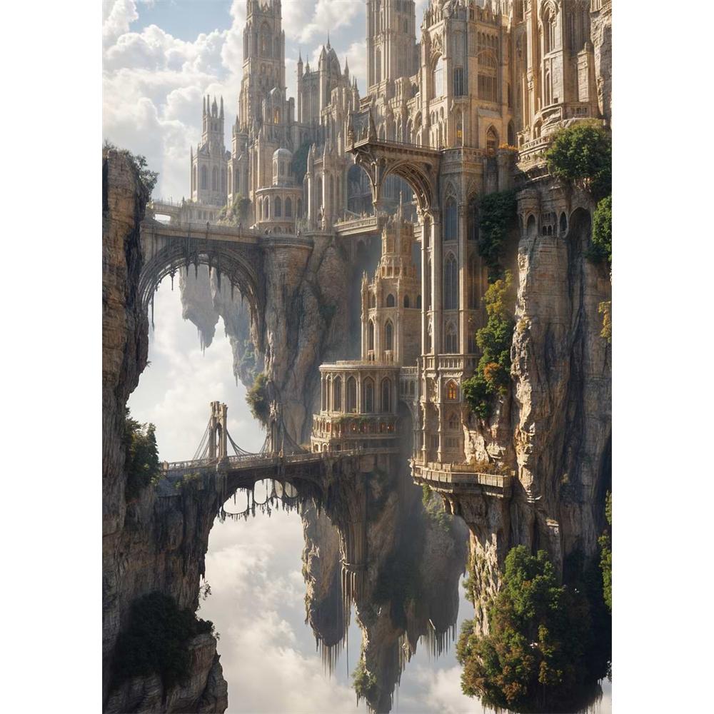 Fantasy Forest Castle Dark Academy Magic Witch Canvas Diamond Painting Wall Art Picture Living Room Home Decor