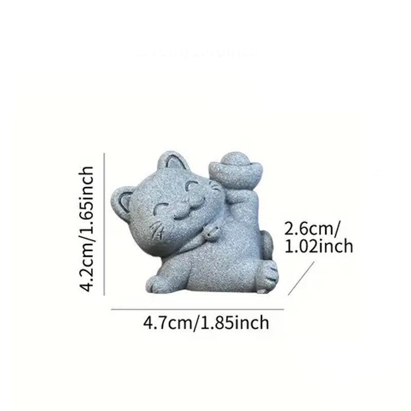 Cat Furniture Decorative Ornaments, Bonsai Rockery Desktop Office Gift Animal Creative Small Ornaments Decoration Miniatures