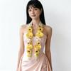Elegant Artificial Flower Shawl Graduation Tie Flower Ribbon Multi-purpose Soft Bridal Wedding Banquet Accessory