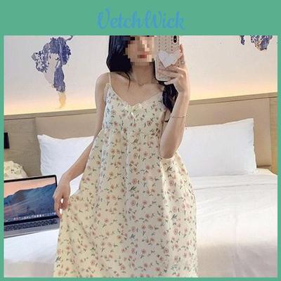 Ärmelloses Sommernachthemd Aus Baumwollstrick für Damen Lässige Homewear