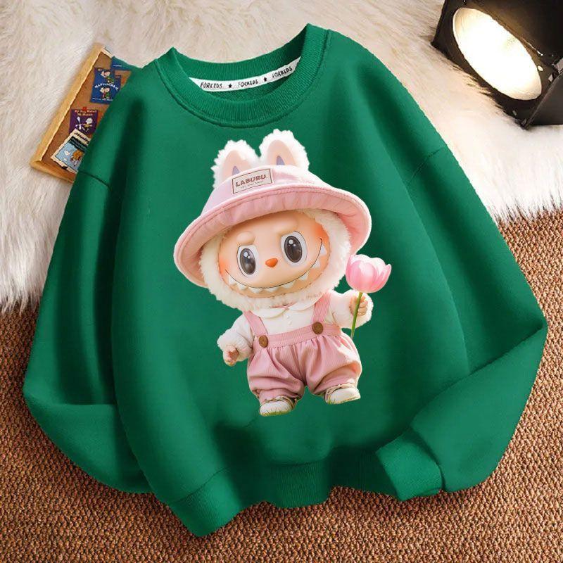 Children's Fashion Hoodies for Spring and Autumn: Round-neck, Long-sleeved, Loose Hoodies for Boys and Girls